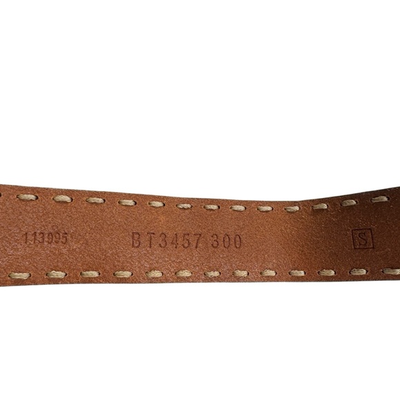 Fossil Genuine Leather Solid Enamel Logo Green Belt, Size S - Picture 5 of 7